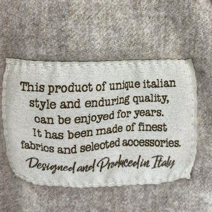 Beige Solid 100%Wool Jacket