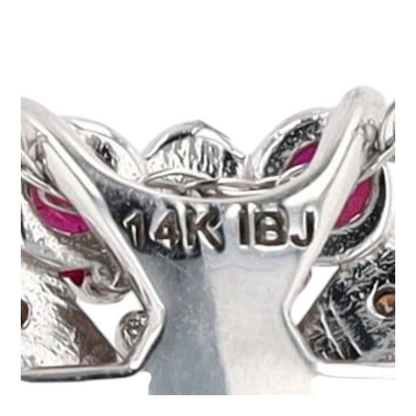 1/3 ctw 14K White Gold Ruby Pendant Necklace