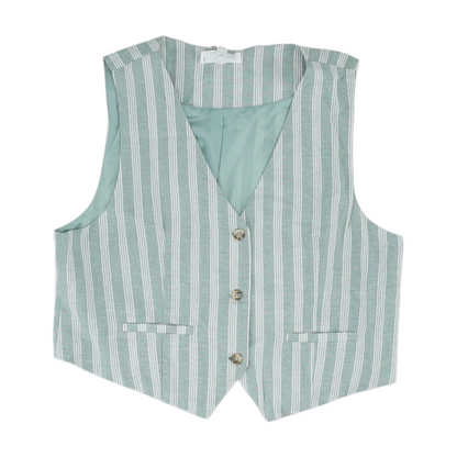 Green Striped Blouse