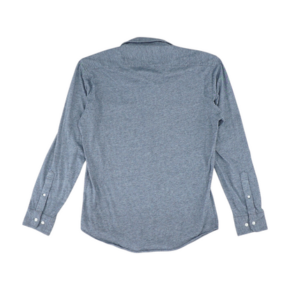 Navy Striped Long Sleeve Button Down