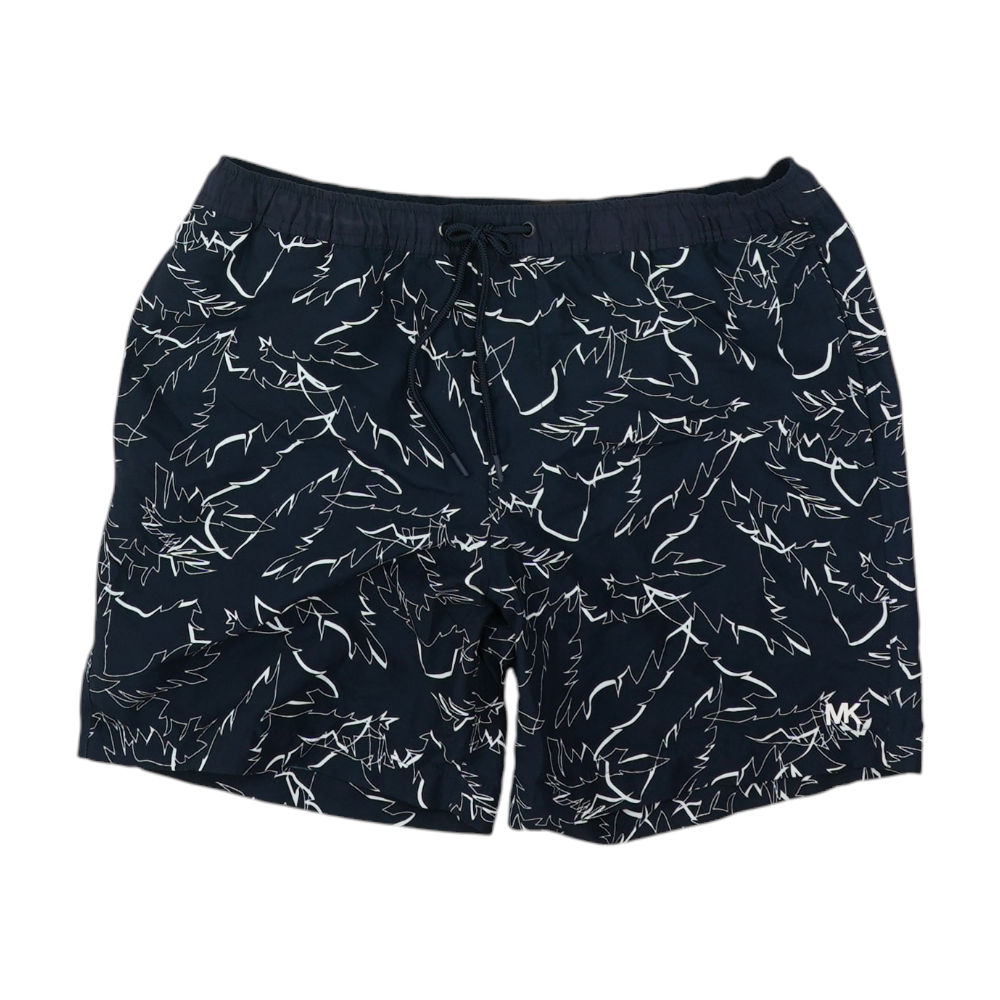 Navy Abstract Swim Bottom