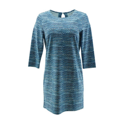 Blue Graphic Midi Dress