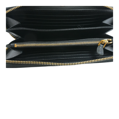 Black Large Saffiano Leather Wallet
