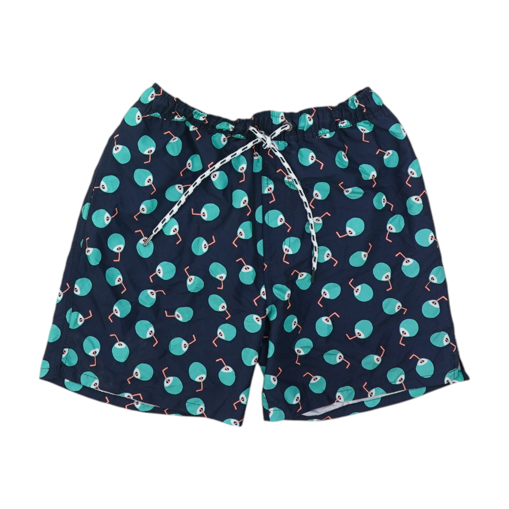 Navy Print Swim Bottom