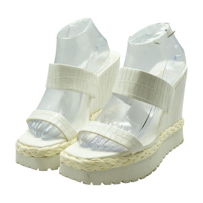 White Wedged Sandals