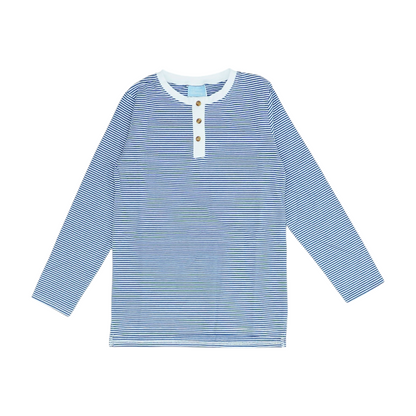 Blue Striped Henley