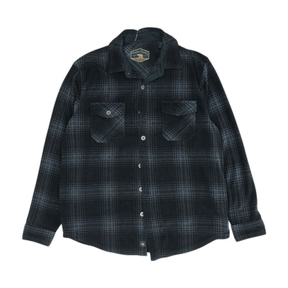 Black Plaid Outdoor Button Down