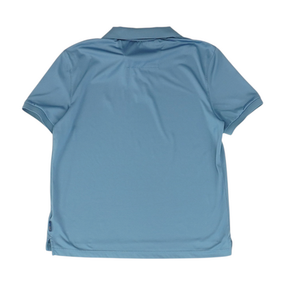 Blue Solid Short Sleeve Polo