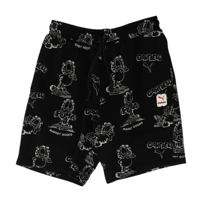 Black Print Active Shorts