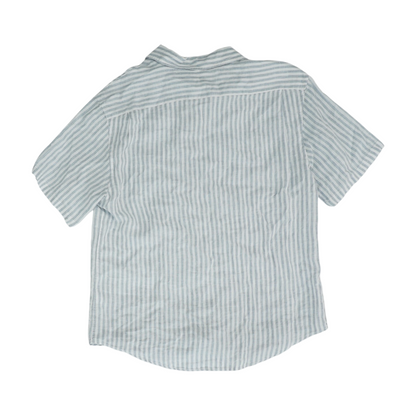 Blue Striped Short Sleeve Button Down