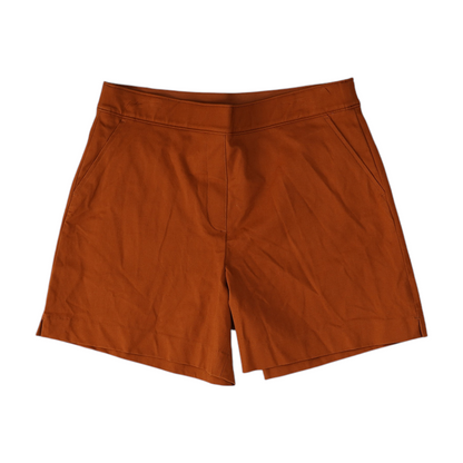 Brown Solid Chino Shorts