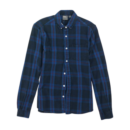 Blue Plaid Flannel Button Down