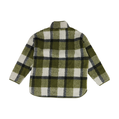 Green Check 1/4 Zip Pullover