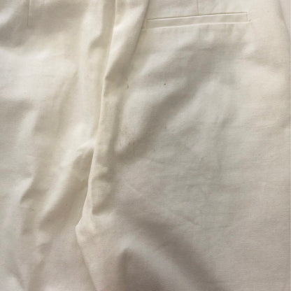 White Solid Chino Pants