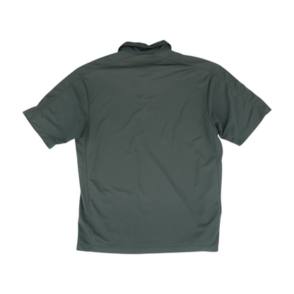 Gray Solid Short Sleeve Polo
