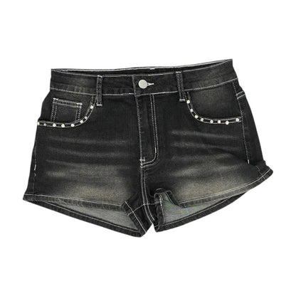 Black Denim Shorts