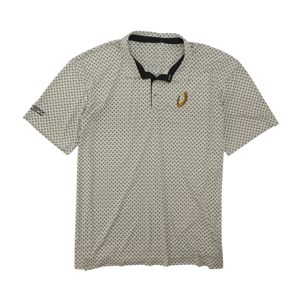 Cream Print Short Sleeve Polo