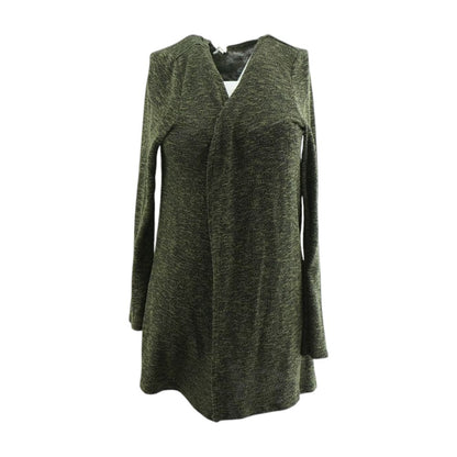 Green Solid Cardigan Sweater