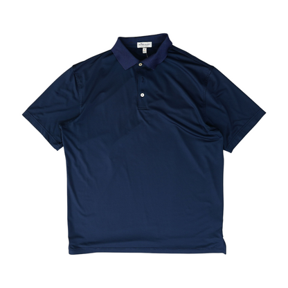 Navy Solid Short Sleeve Polo
