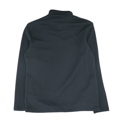 Black Solid 1/4 Zip Pullover