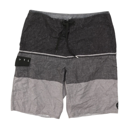 Black Color Block Swim Bottom