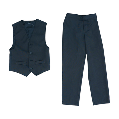 Black Solid 2pc Suit