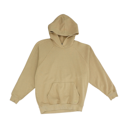 Tan Solid Hoodie Pullover