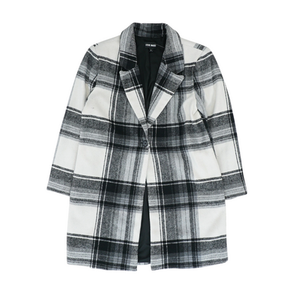 White Plaid Coat