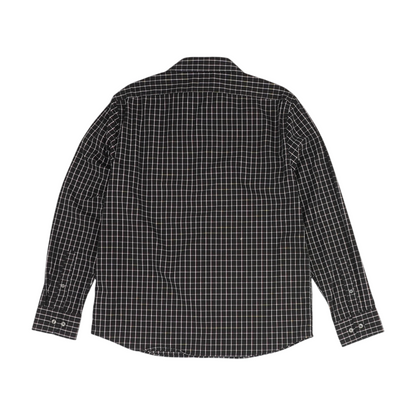 Black Check Long Sleeve Button Down