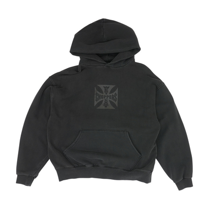 Black Solid Hoodie Pullover