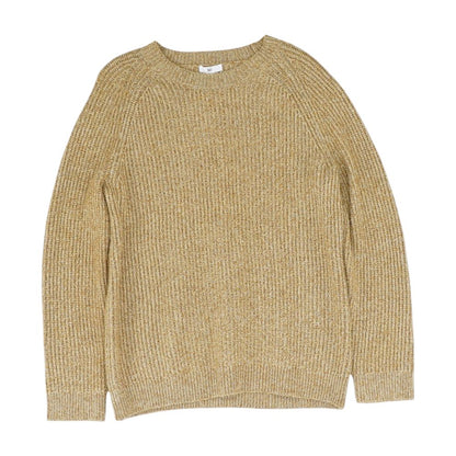 Tan Solid Crewneck Sweater