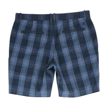 Navy Plaid Chino Shorts