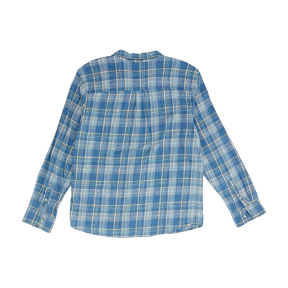 Blue Plaid Long Sleeve Button Down