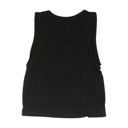 Black Solid Sleeveless Blouse