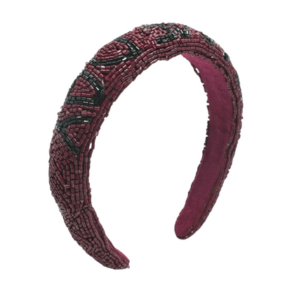 Burgundy Game Day Headband