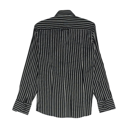 Black Striped Long Sleeve Button Down