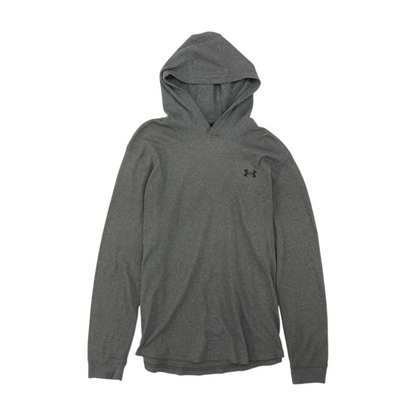 Gray Solid Hoodie Pullover