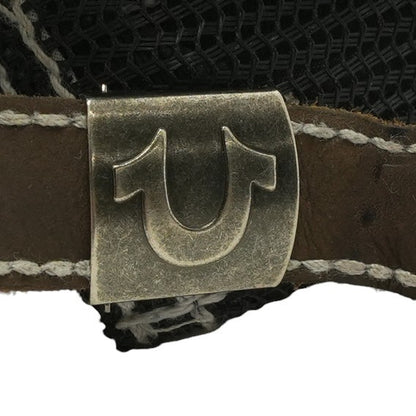 Distressed Black Supreme X True Religion 6-Panel Ball Cap