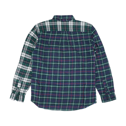 Green Plaid Flannel Button Down