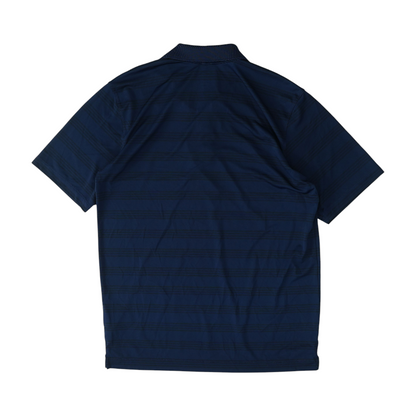 Navy Striped Short Sleeve Polo