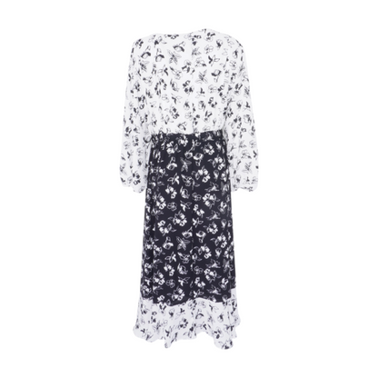 White Floral Midi Dress