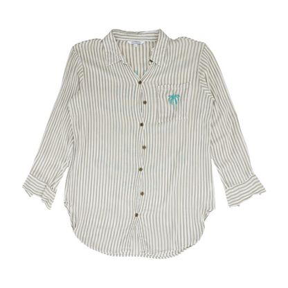 Brown Striped Button Down