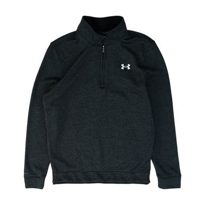 Black Solid 1/4 Zip Pullover