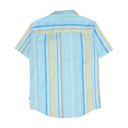 Blue Striped Short Sleeve Button Down