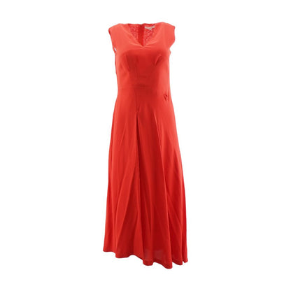 Red Solid Maxi Dress