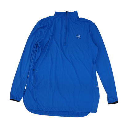 Blue Solid 1/4 Zip Pullover