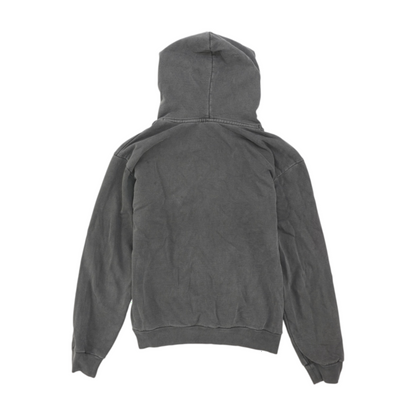 Gray Solid Hoodie Pullover