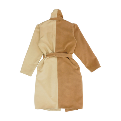 Tan Color Block Coat