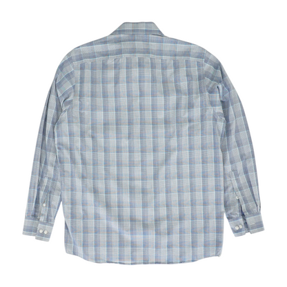 Blue Plaid Long Sleeve Button Down