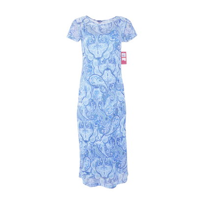 Blue Paisley Midi Dress
